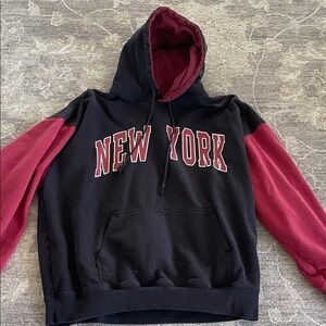 Brandy Melville/ John Galt New York Black and Red Hoodie